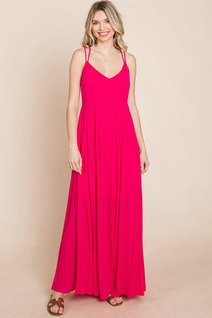 Beach Maxi Bridesmaid Dress with Criss Cross Back | Apparel | Kitchen + Metal