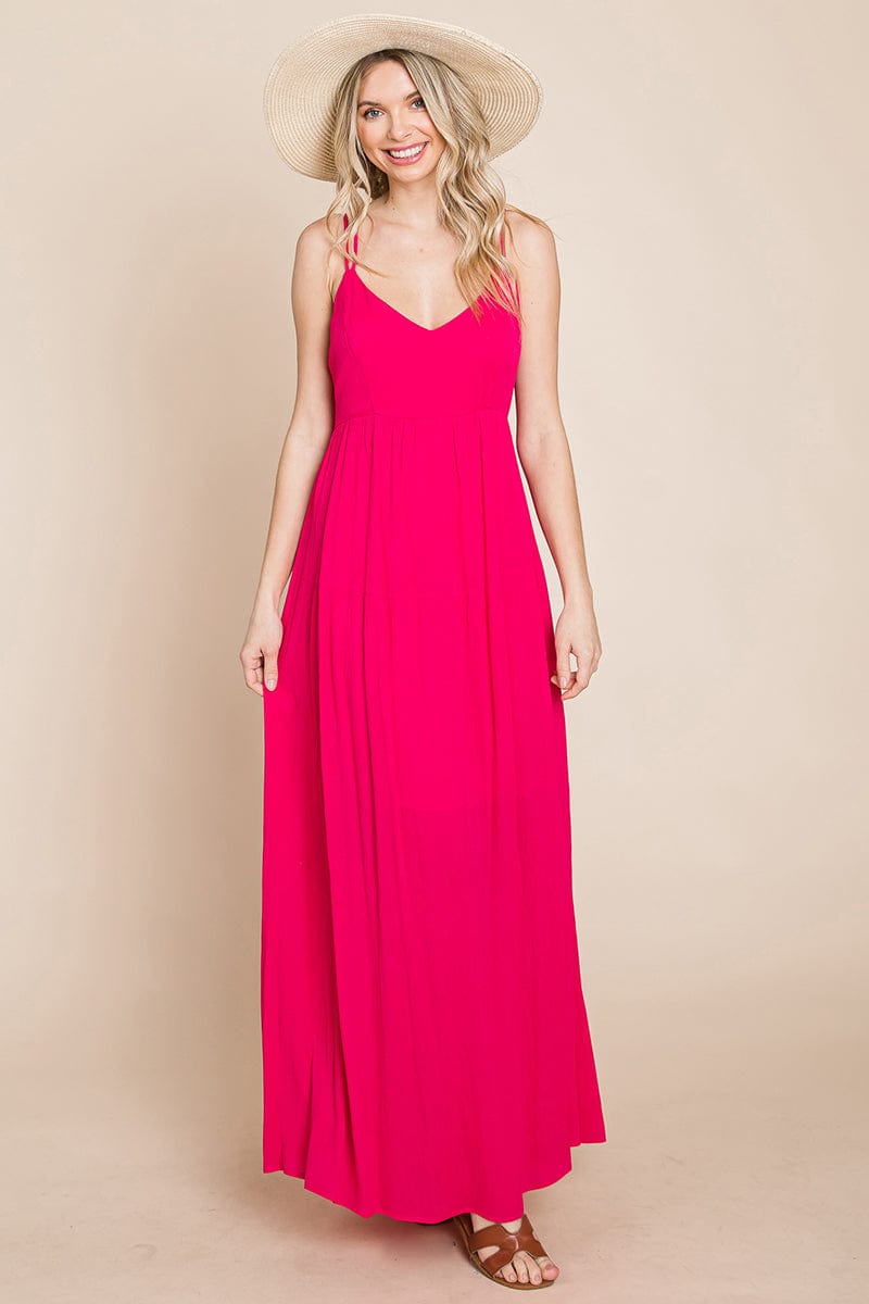 Beach Maxi Bridesmaid Dress with Criss Cross Back | Apparel | Kitchen + Metal