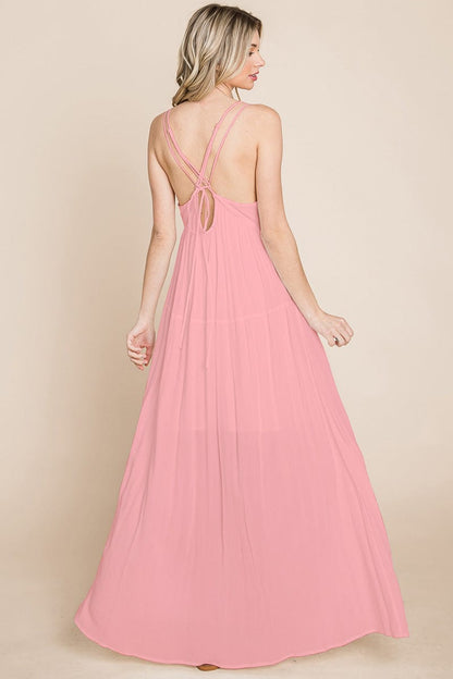 Beach Maxi Bridesmaid Dress with Criss Cross Back | Apparel | Kitchen + Metal