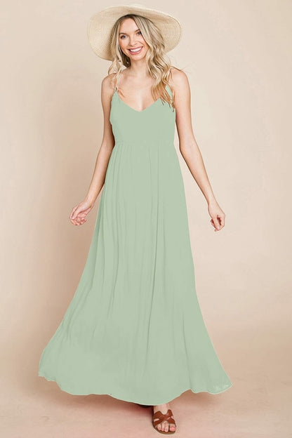 Beach Maxi Bridesmaid Dress with Criss Cross Back | Apparel | Kitchen + Metal