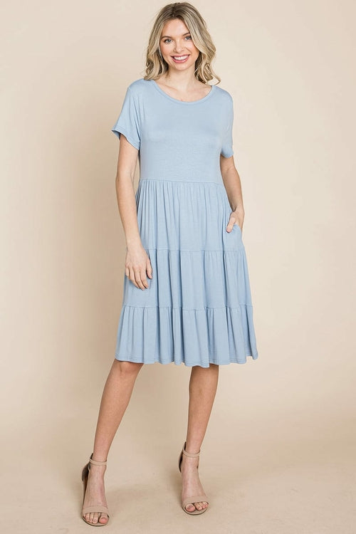 Everyday Knit Tiered Ruffle Hem Dress | Apparel | Kitchen + Metal