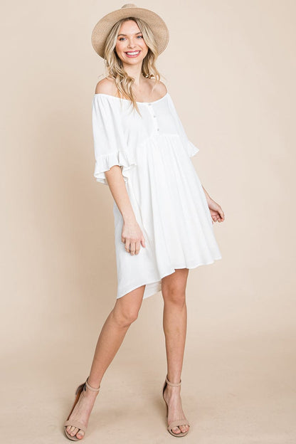 Flutter Sleeve Tiered Babydoll Mini Dress | Apparel | Kitchen + Metal