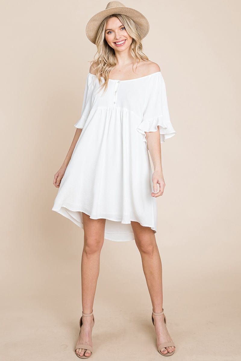 Flutter Sleeve Tiered Babydoll Mini Dress | Apparel | Kitchen + Metal