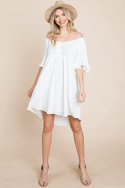 Flutter Sleeve Tiered Babydoll Mini Dress | Apparel | Kitchen + Metal