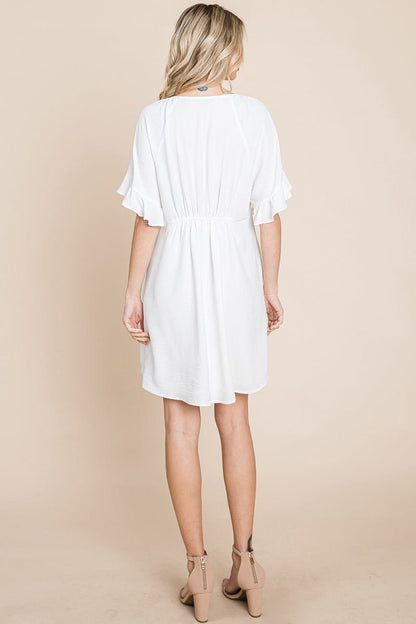 Flutter Sleeve Tiered Babydoll Mini Dress | Apparel | Kitchen + Metal