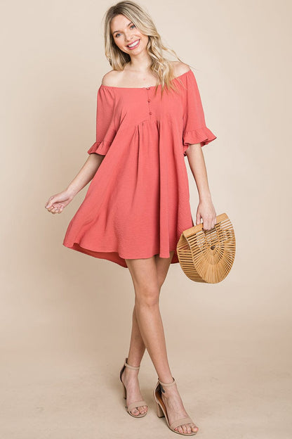 Flutter Sleeve Tiered Babydoll Mini Dress | Apparel | Kitchen + Metal