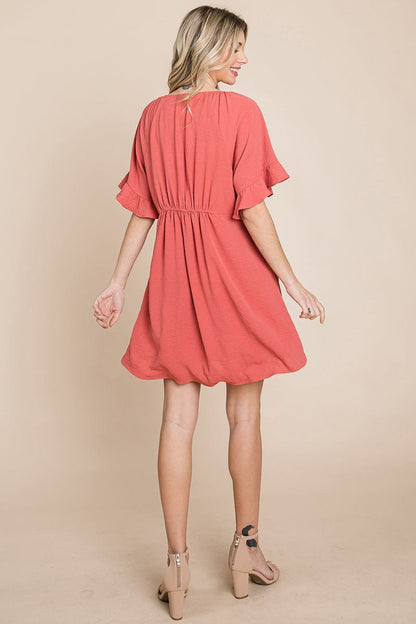 Flutter Sleeve Tiered Babydoll Mini Dress | Apparel | Kitchen + Metal