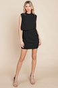 Draped Sleeveless Mini Cocktail Dress | Apparel | kitchen + Metal
