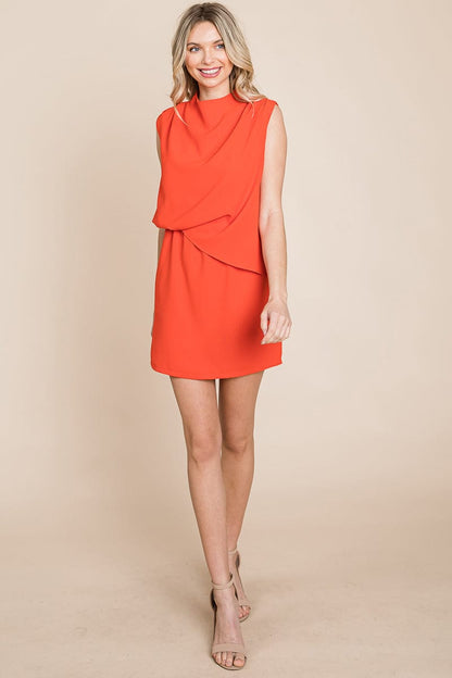 Draped Sleeveless Mini Cocktail Dress | Apparel | kitchen + Metal
