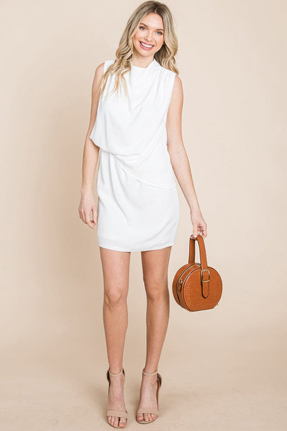Draped Sleeveless Mini Cocktail Dress | Apparel | kitchen + Metal