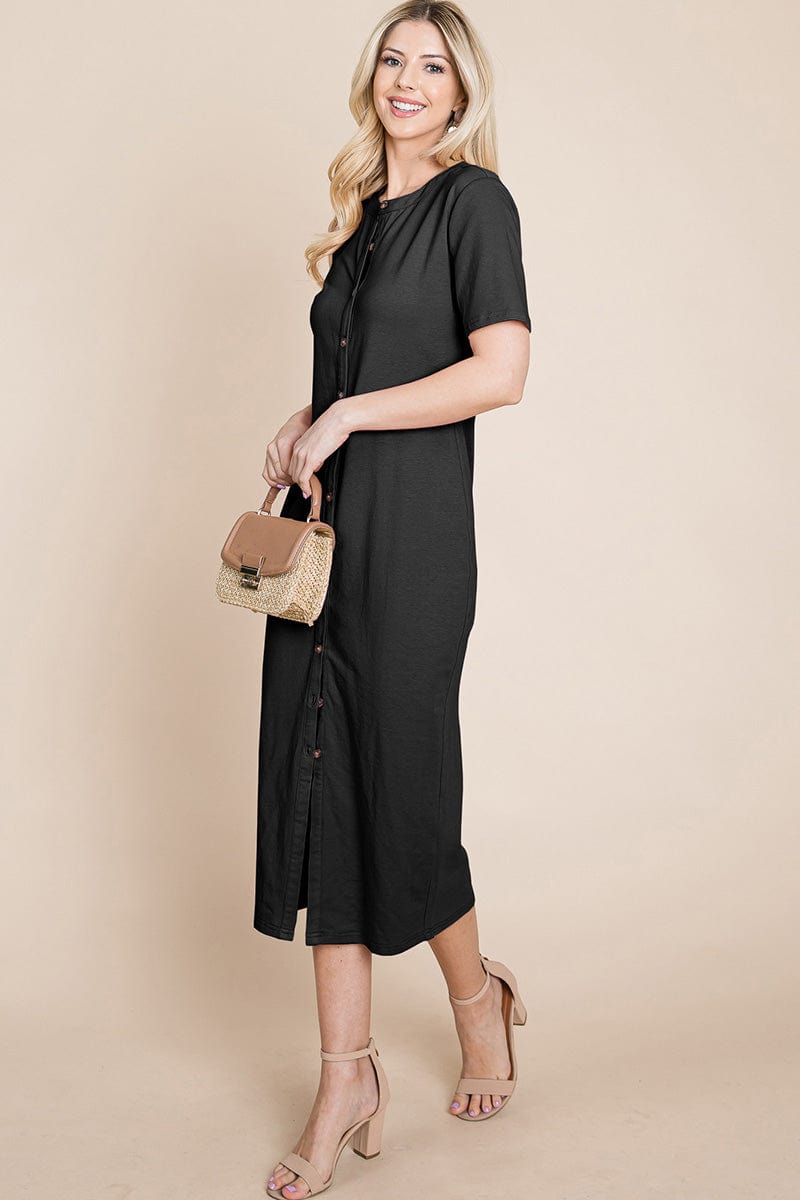 Everyday Button up Cotton Midi Shirt Dress | Apparel | Kitchen + Metal