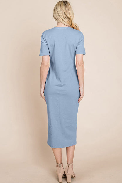 Everyday Button up Cotton Midi Shirt Dress | Apparel | Kitchen + Metal