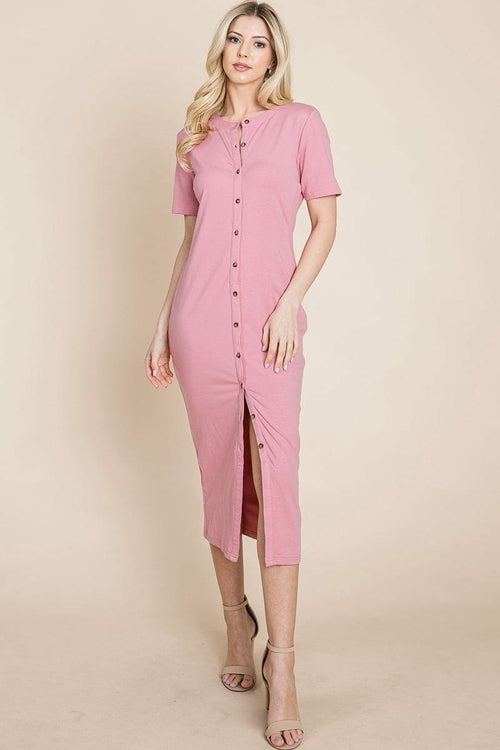 Everyday Button up Cotton Midi Shirt Dress | Apparel | Kitchen + Metal
