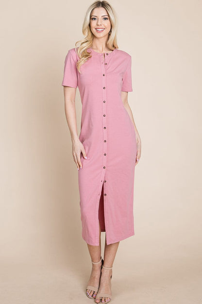 Everyday Button up Cotton Midi Shirt Dress | Apparel | Kitchen + Metal