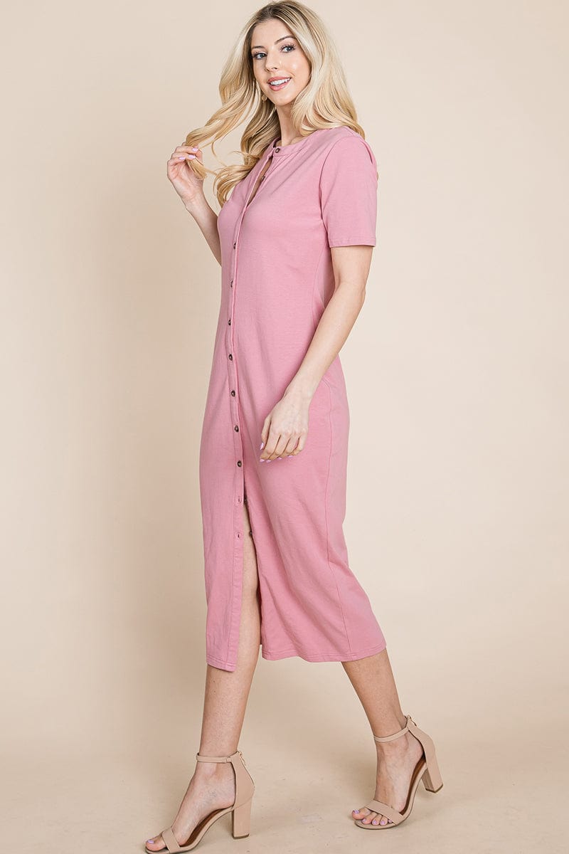 Everyday Button up Cotton Midi Shirt Dress | Apparel | Kitchen + Metal