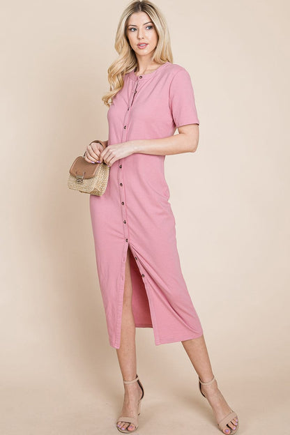 Everyday Button up Cotton Midi Shirt Dress | Apparel | Kitchen + Metal