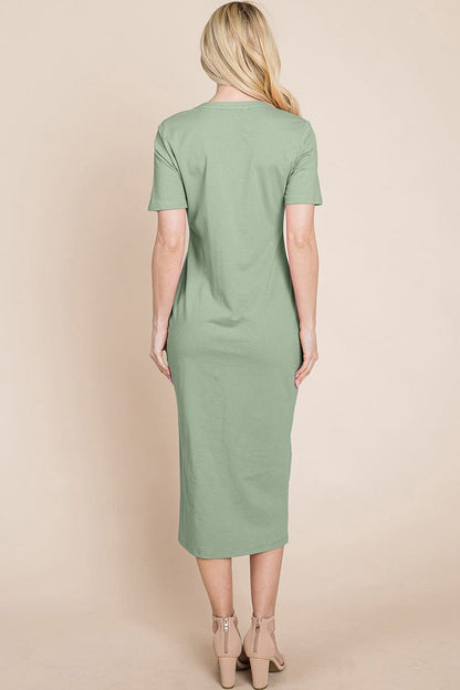 Everyday Button up Cotton Midi Shirt Dress | Apparel | Kitchen + Metal