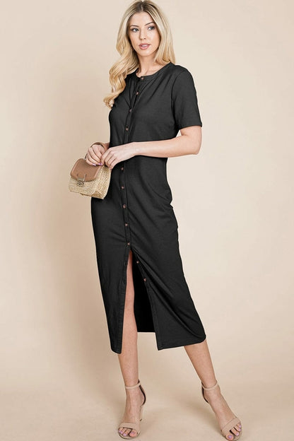 Everyday Button up Cotton Midi Shirt Dress | Apparel | Kitchen + Metal