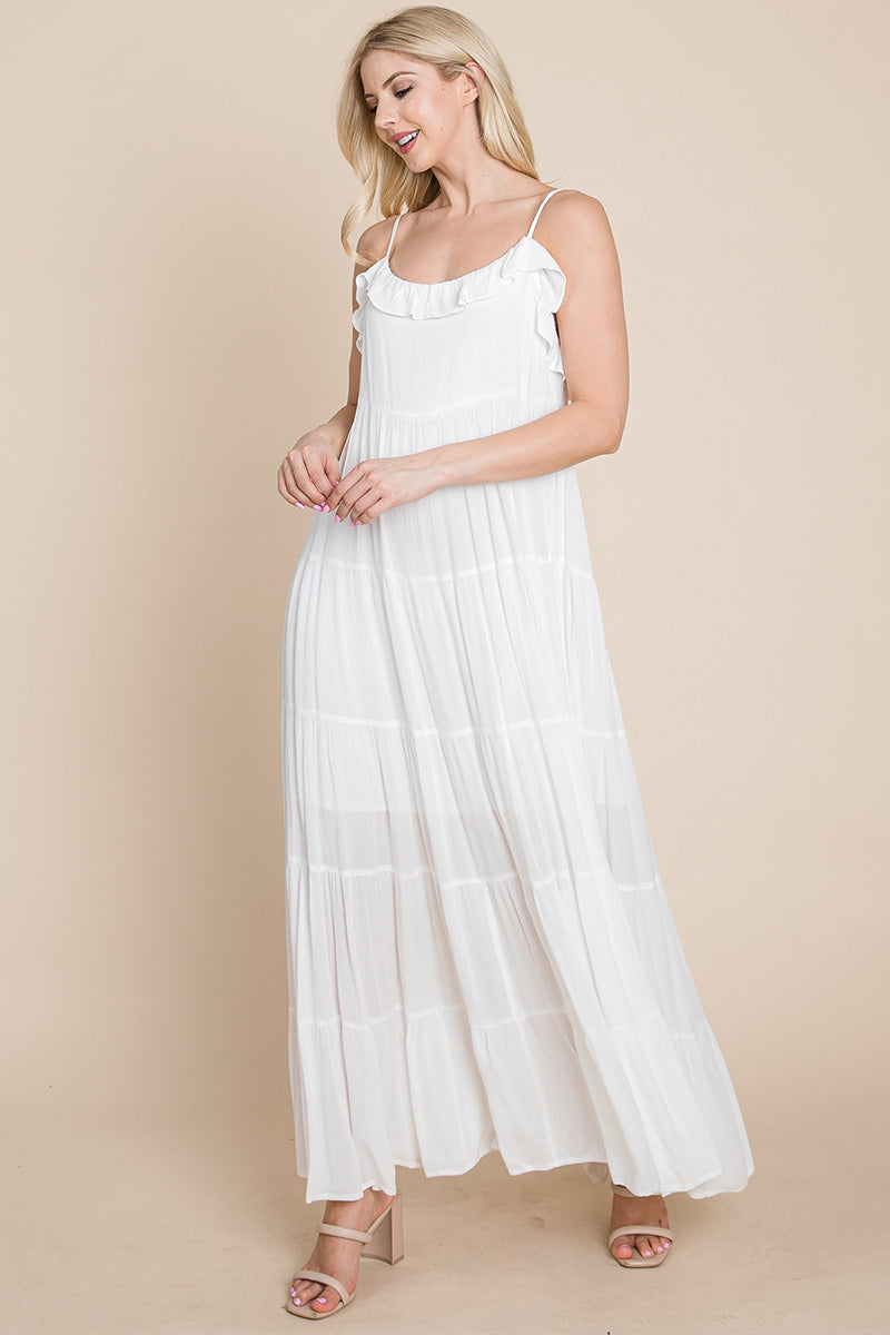 Tiered Tie Strap Cami Maxi Dress | Apparel | Kitchen + Metal
