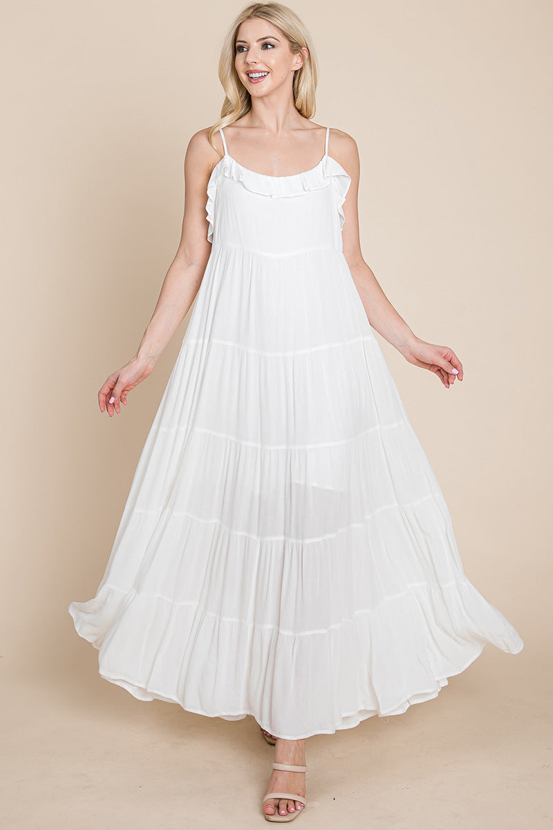 Tiered Tie Strap Cami Maxi Dress | Apparel | Kitchen + Metal
