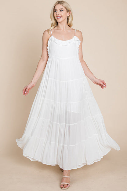 Tiered Tie Strap Cami Maxi Dress | Apparel | Kitchen + Metal