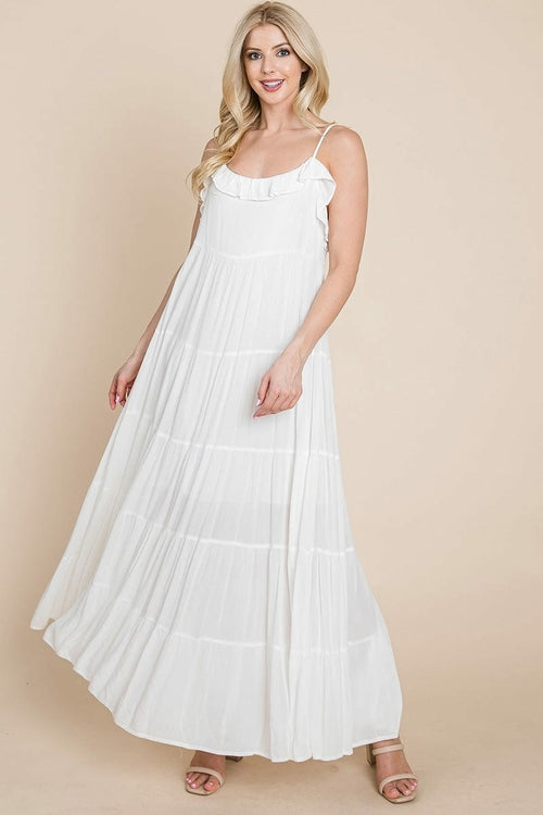 Tiered Tie Strap Cami Maxi Dress | Apparel | Kitchen + Metal