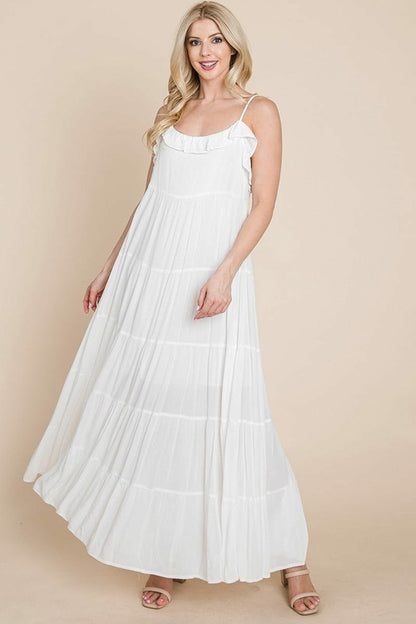 Tiered Tie Strap Cami Maxi Dress | Apparel | Kitchen + Metal