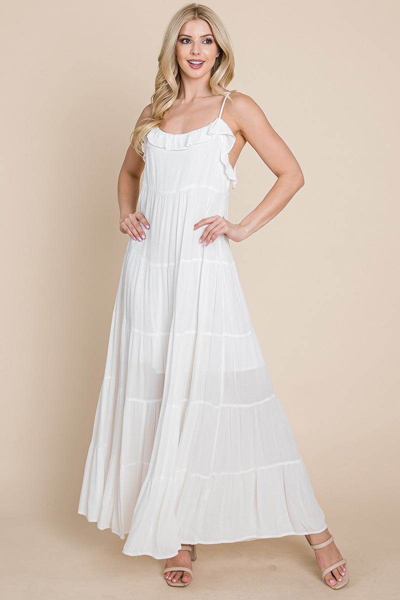 Tiered Tie Strap Cami Maxi Dress | Apparel | Kitchen + Metal