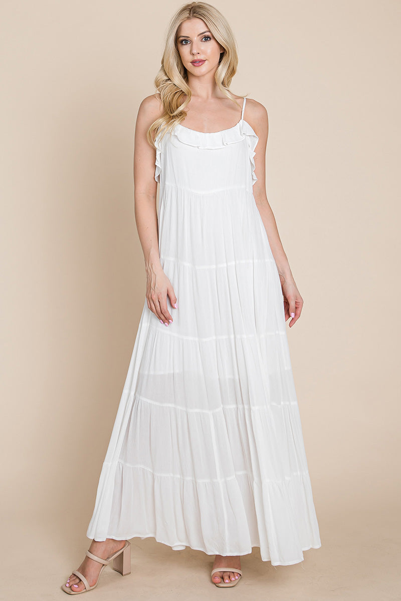 Tiered Tie Strap Cami Maxi Dress | Apparel | Kitchen + Metal