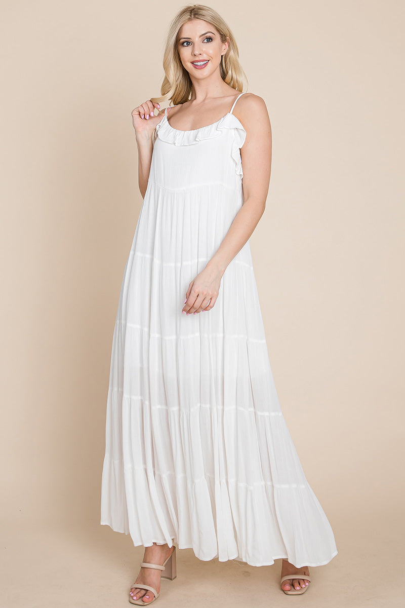 Tiered Tie Strap Cami Maxi Dress | Apparel | Kitchen + Metal