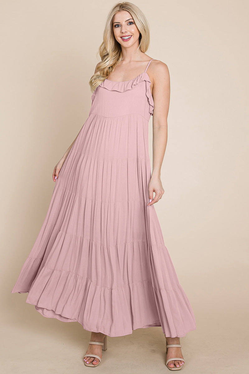 Tiered Tie Strap Cami Maxi Dress | Apparel | Kitchen + Metal