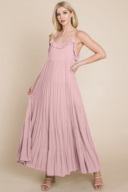 Tiered Tie Strap Cami Maxi Dress | Apparel | Kitchen + Metal