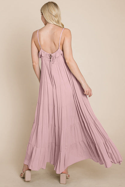 Tiered Tie Strap Cami Maxi Dress | Apparel | Kitchen + Metal