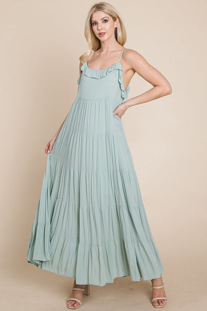 Tiered Tie Strap Cami Maxi Dress | Apparel | Kitchen + Metal