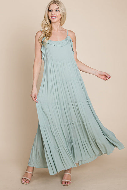 Tiered Tie Strap Cami Maxi Dress | Apparel | Kitchen + Metal
