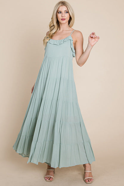 Tiered Tie Strap Cami Maxi Dress | Apparel | Kitchen + Metal