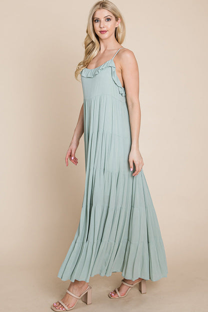Tiered Tie Strap Cami Maxi Dress | Apparel | Kitchen + Metal