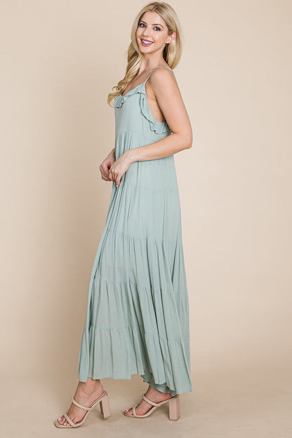 Tiered Tie Strap Cami Maxi Dress | Apparel | Kitchen + Metal
