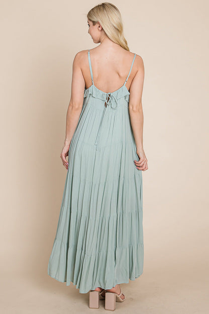 Tiered Tie Strap Cami Maxi Dress | Apparel | Kitchen + Metal