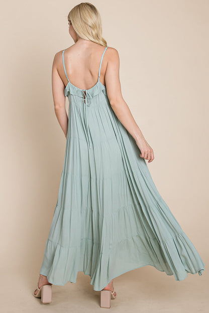 Tiered Tie Strap Cami Maxi Dress | Apparel | Kitchen + Metal