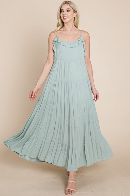 Tiered Tie Strap Cami Maxi Dress | Apparel | Kitchen + Metal