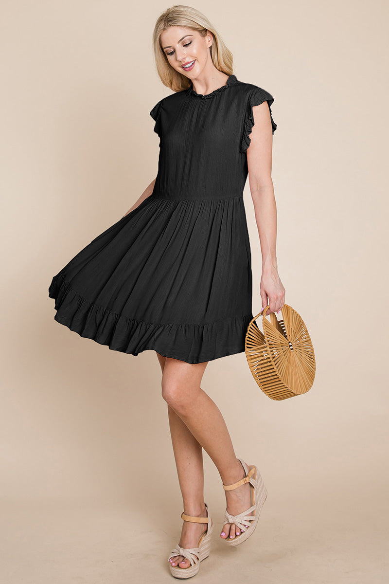 Ruffled Sleeveless Babydoll Dress with Pockets | Apparel | Kitchen + Metal