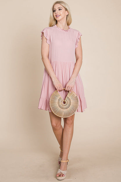 Ruffled Sleeveless Babydoll Dress with Pockets | Apparel | Kitchen + Metal