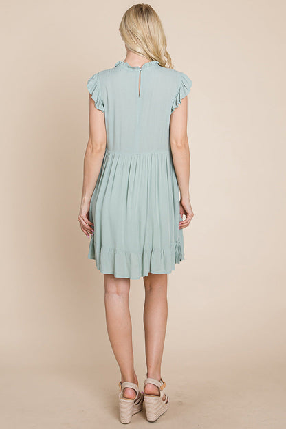 Ruffled Sleeveless Babydoll Dress with Pockets | Apparel | Kitchen + Metal