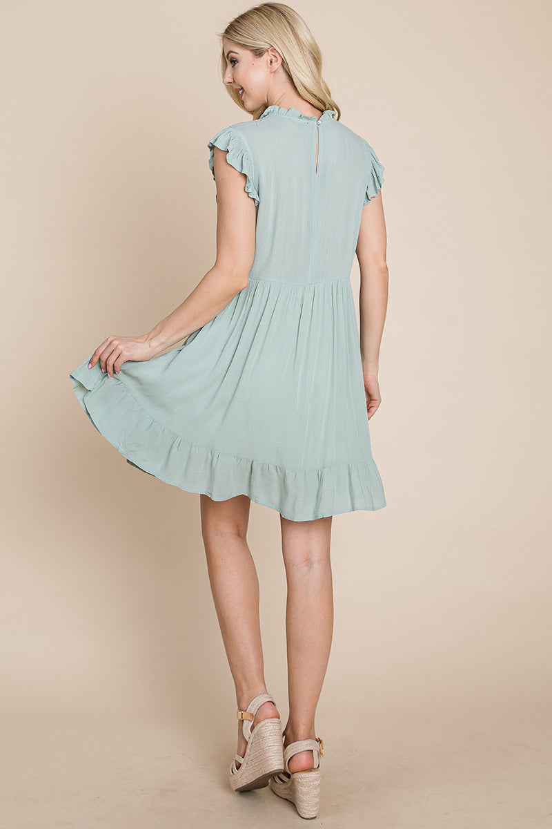 Ruffled Sleeveless Babydoll Dress with Pockets | Apparel | Kitchen + Metal