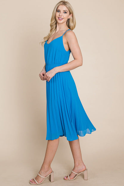V Neck Pleated Midi Sundress | Apparel | Kitchen + Metal