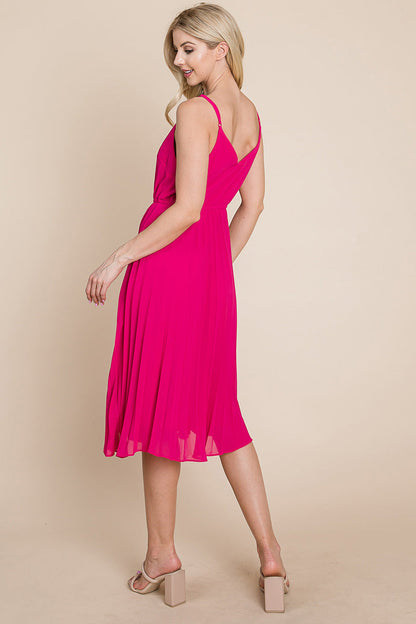 V Neck Pleated Midi Sundress | Apparel | Kitchen + Metal
