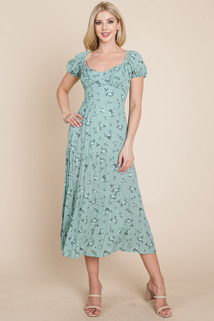 Floral Pleated Open Back Midi Dress | Apparel | Kitchen + Metal