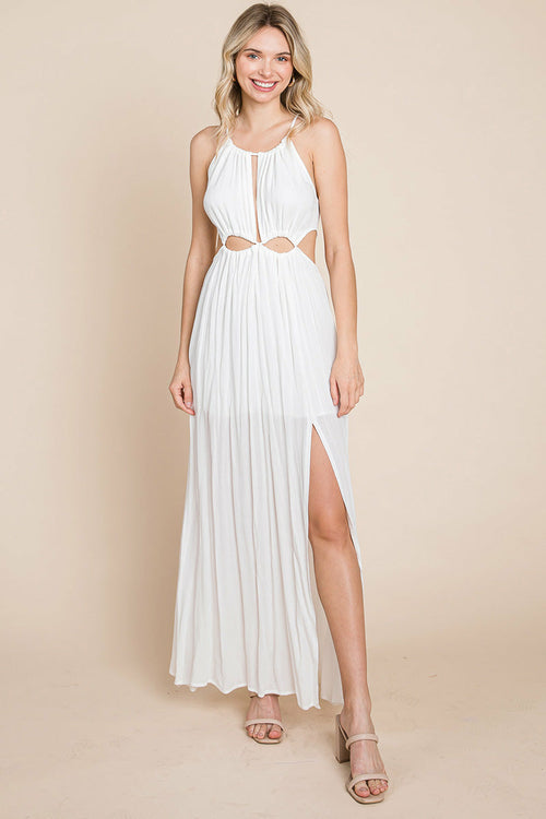 Split Front Cut Out Halter Maxi Dress | Apparel | Kitchen + Metal