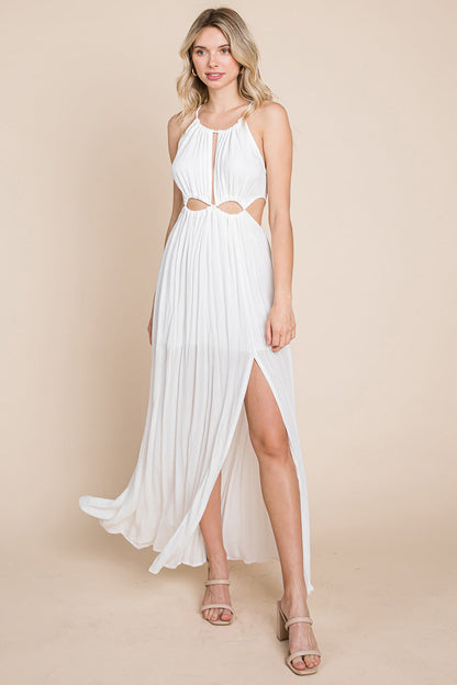 Split Front Cut Out Halter Maxi Dress | Apparel | Kitchen + Metal